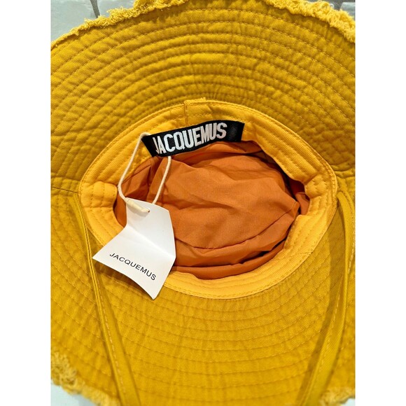 Jacquemes Le Bob Artichaut Bucket Hat In Mustard‎ Yellow main image 4